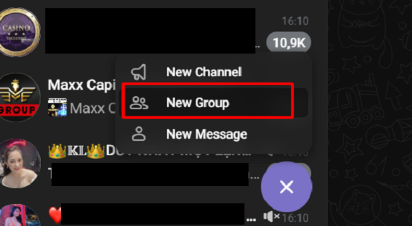 Vào new group