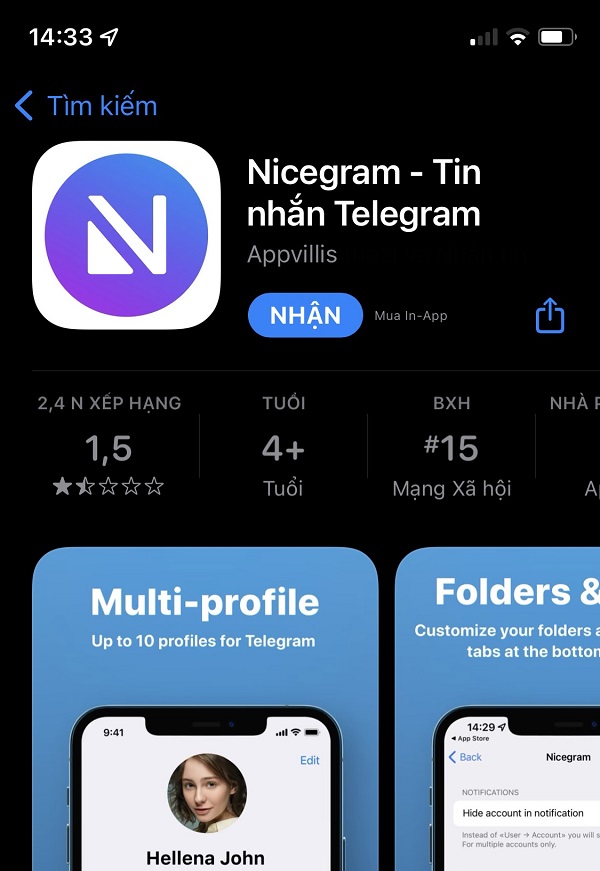 Tải ứng dụng nicegram