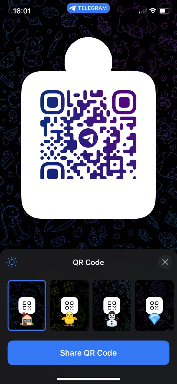 Share QR code tới người bạn muốn kết bạn