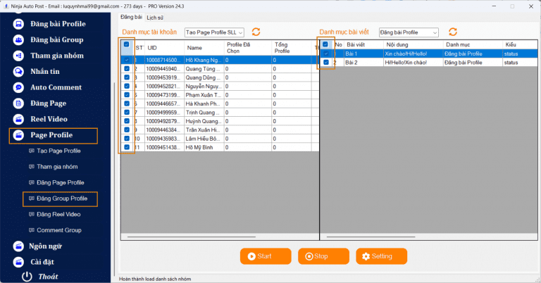 cách đăng 1 lúc nhiều nhóm trên facebook bằng Page Profile