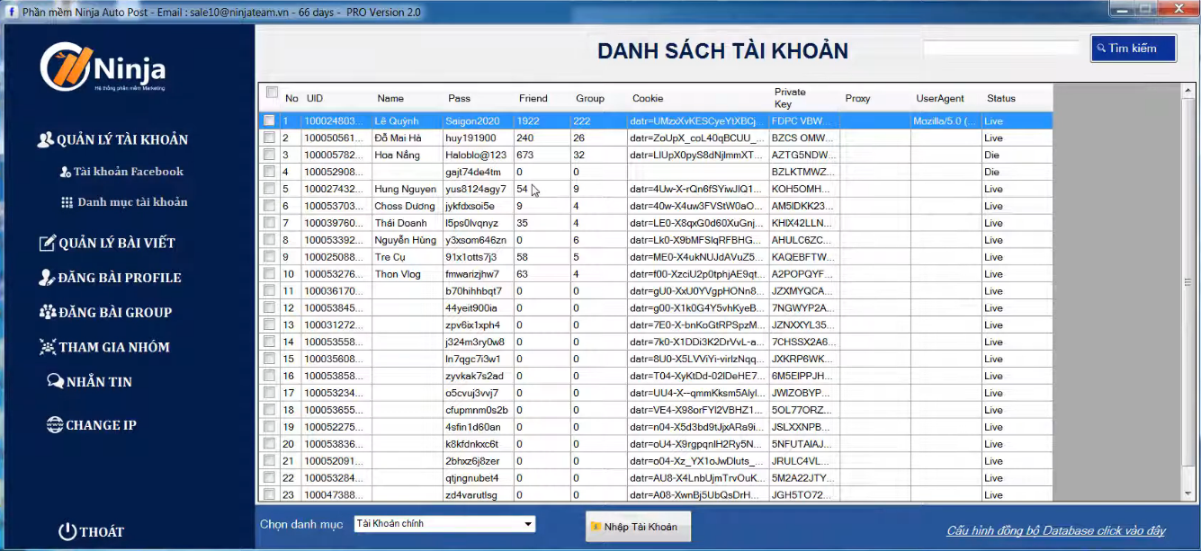 phần mềm spam tin nhắn facebook