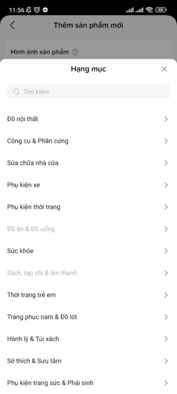 Hạng mục kinh doanh 